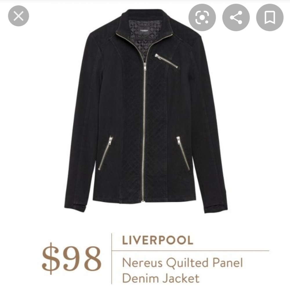 Liverpool Nereus Quilted Panel Denim Jacket